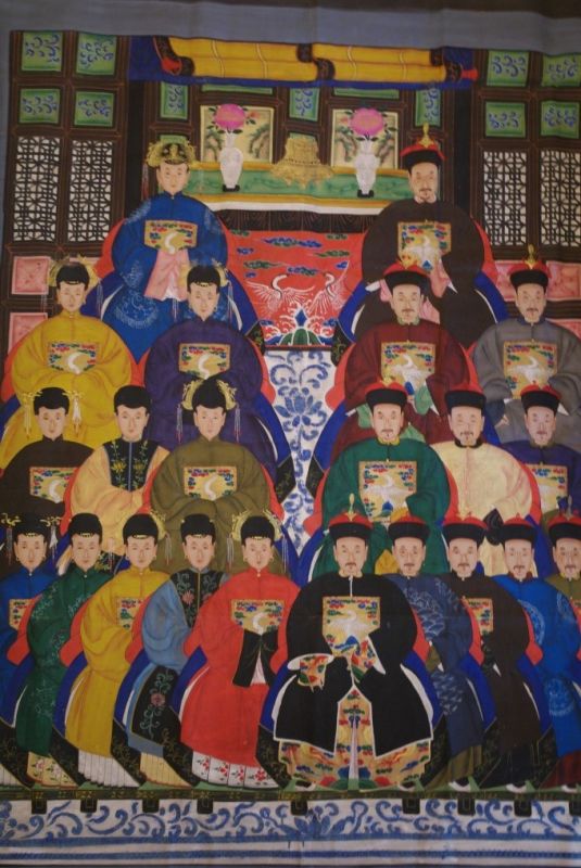 Sehr Grosse Chinesische Ahnenbilder 22 Personen 2
