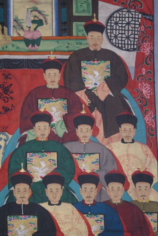 Sehr Grosse Chinesische Ahnenbilder 22 Personen 3