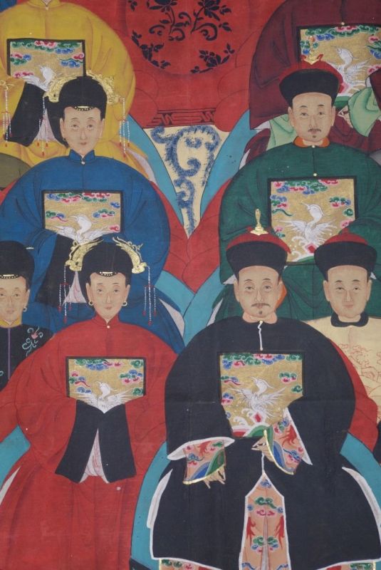 Sehr Grosse Chinesische Ahnenbilder 22 Personen 4