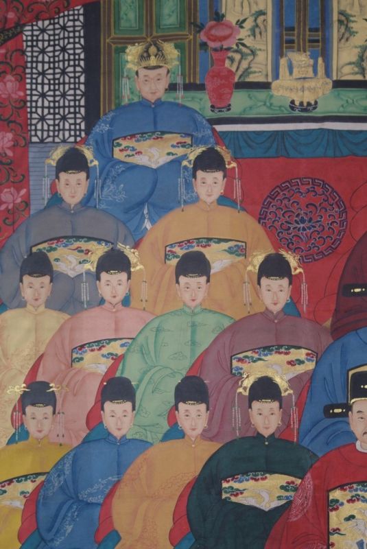 Sehr Grosse Chinesische Ahnenbilder 22 Personen 3