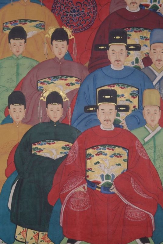 Sehr Grosse Chinesische Ahnenbilder 22 Personen 5