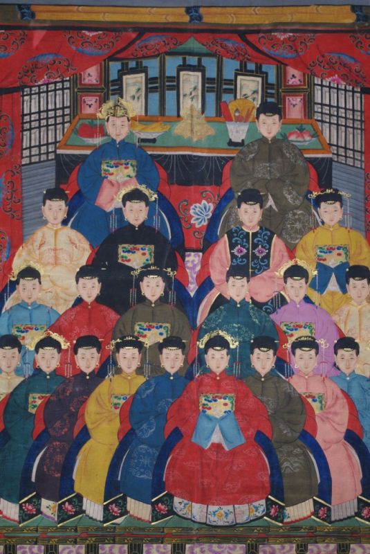Sehr Grosse Chinesische Ahnenbilder 22 Personen Frauen2