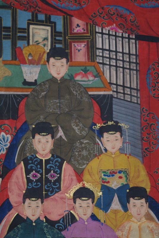 Sehr Grosse Chinesische Ahnenbilder 22 Personen Frauen5