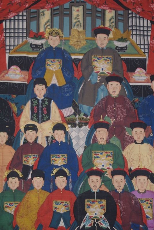 Sehr Grosse Chinesische Ahnenbilder 23 Personen 2