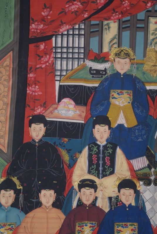Sehr Grosse Chinesische Ahnenbilder 23 Personen 3
