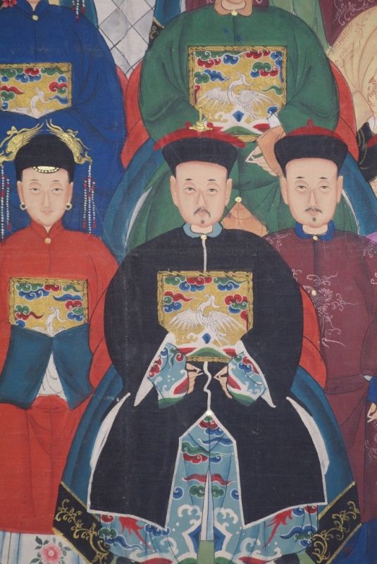 Sehr Grosse Chinesische Ahnenbilder 23 Personen 5
