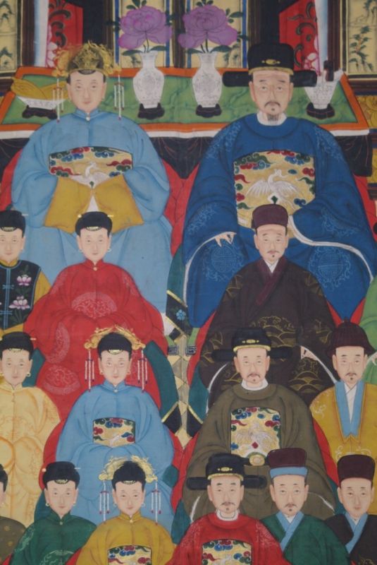 Sehr Grosse Chinesische Ahnenbilder 23 Personen 2