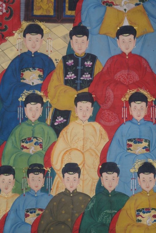 Sehr Grosse Chinesische Ahnenbilder 23 Personen 3
