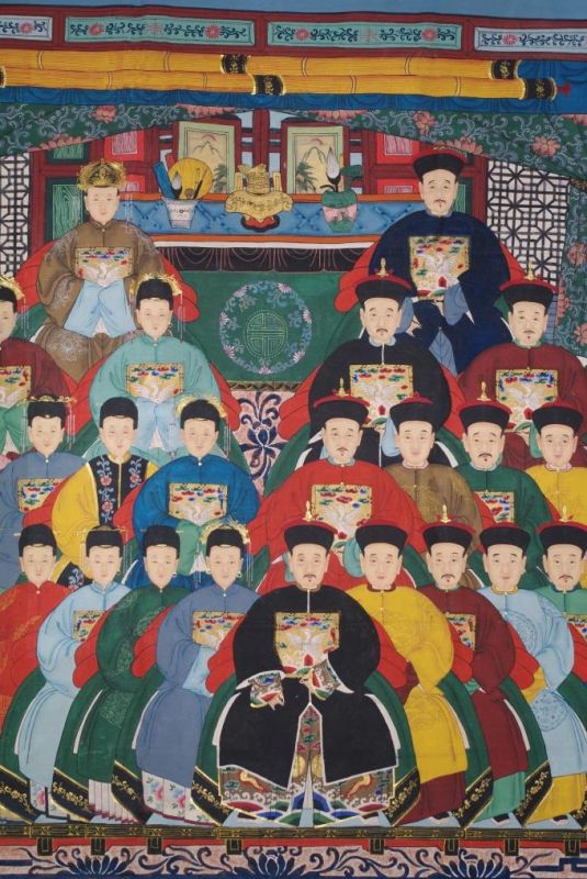Sehr Grosse Chinesische Ahnenbilder 24 Personen 2