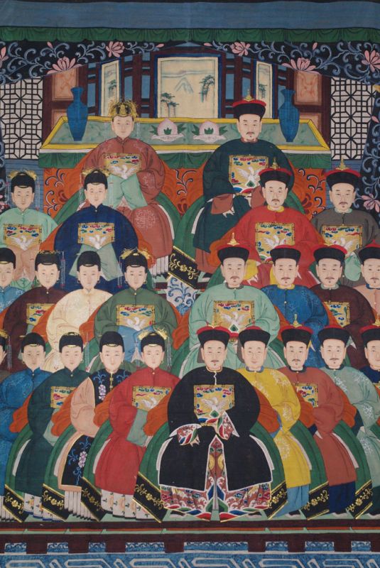 Sehr Grosse Chinesische Ahnenbilder 24 Personen 2