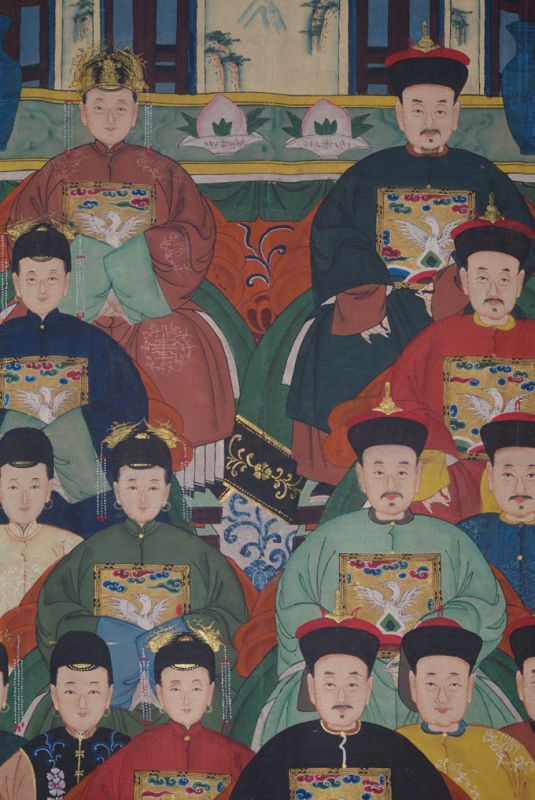 Sehr Grosse Chinesische Ahnenbilder 24 Personen 3