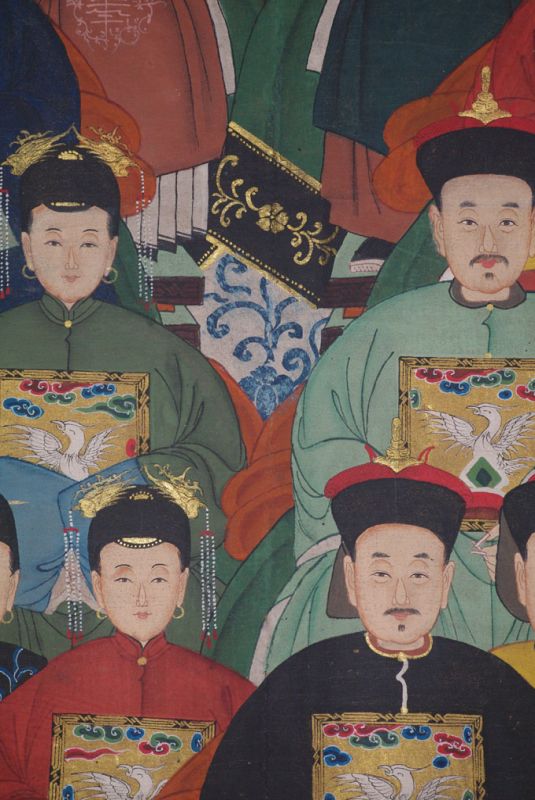 Sehr Grosse Chinesische Ahnenbilder 24 Personen 5