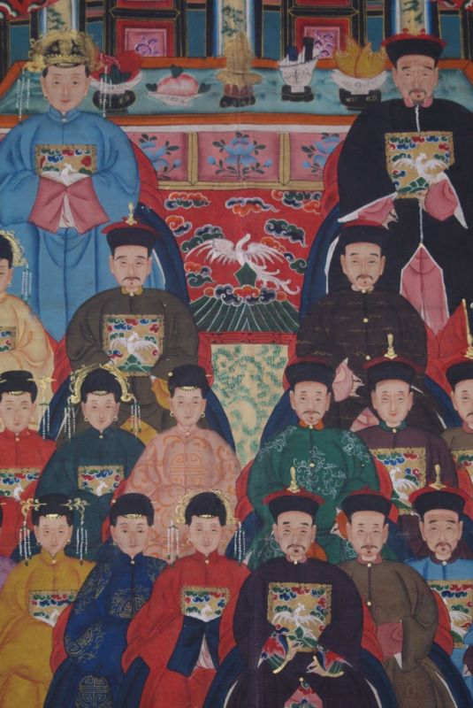 Sehr Grosse Chinesische Ahnenbilder 24 Personen 2