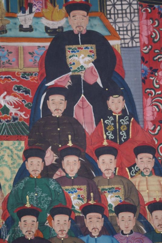 Sehr Grosse Chinesische Ahnenbilder 24 Personen 3