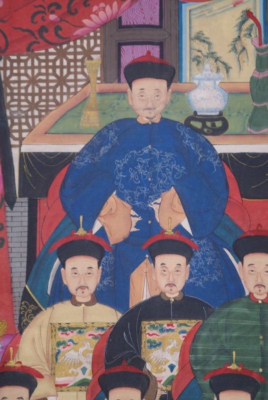 Sehr Grosse Chinesische Ahnenbilder 24 Personen 3