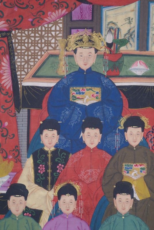 Sehr Grosse Chinesische Ahnenbilder 24 Personen 3