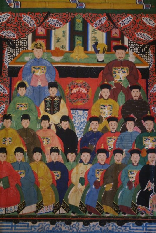 Sehr Grosse Chinesische Ahnenbilder 24 Personen 2