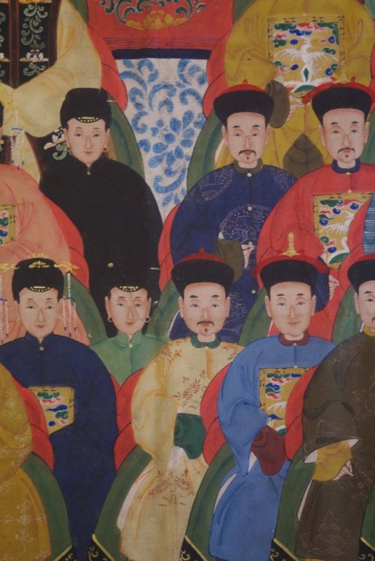 Sehr Grosse Chinesische Ahnenbilder 24 Personen 5