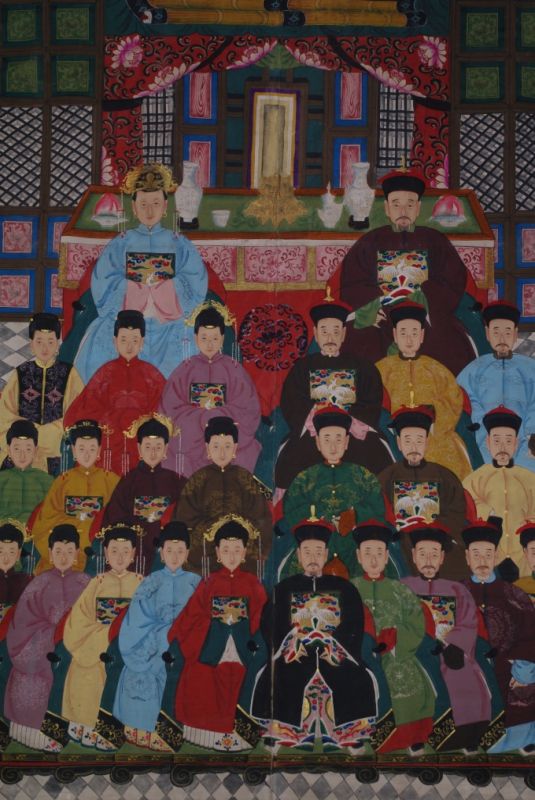 Sehr Grosse Chinesische Ahnenbilder 25 Personen 2