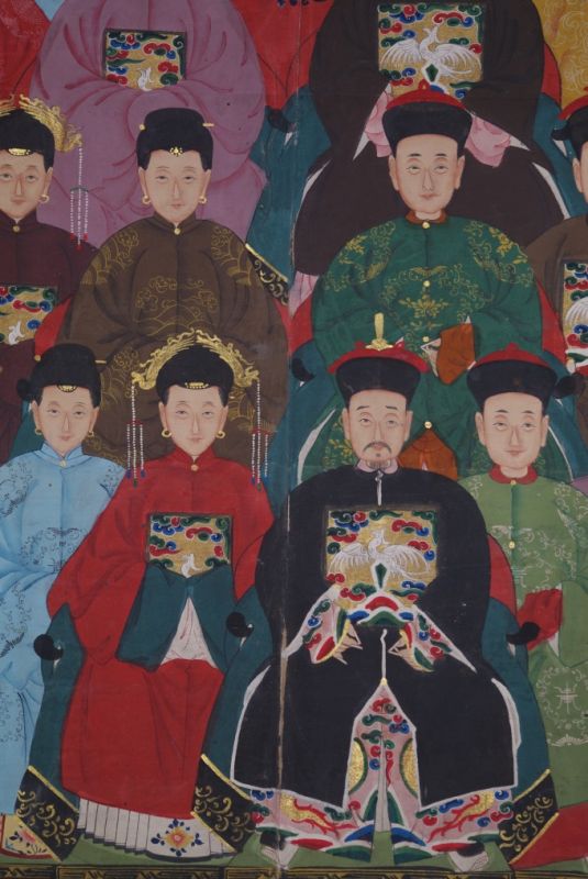 Sehr Grosse Chinesische Ahnenbilder 25 Personen 5
