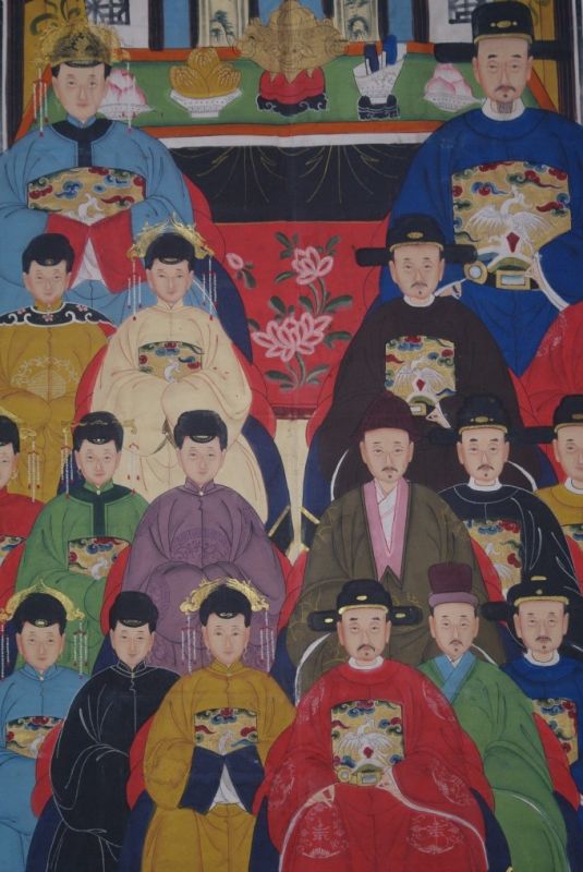 Sehr Grosse Chinesische Ahnenbilder 25 Personen 2
