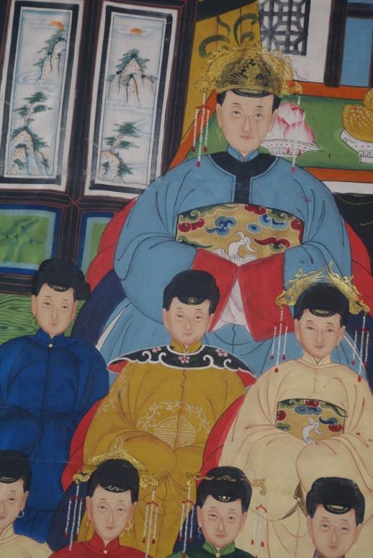 Sehr Grosse Chinesische Ahnenbilder 25 Personen 3