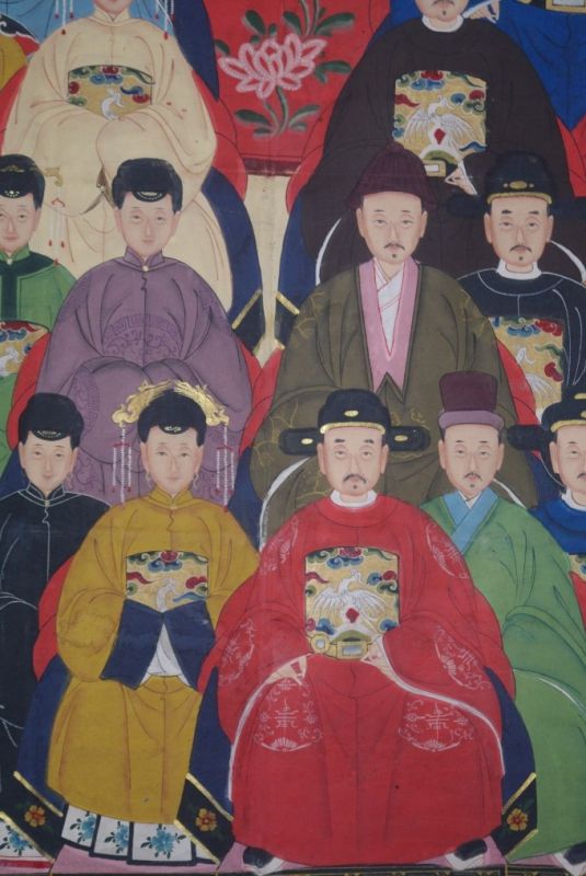 Sehr Grosse Chinesische Ahnenbilder 25 Personen 5
