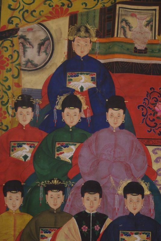 Sehr Grosse Chinesische Ahnenbilder 25 Personen 3