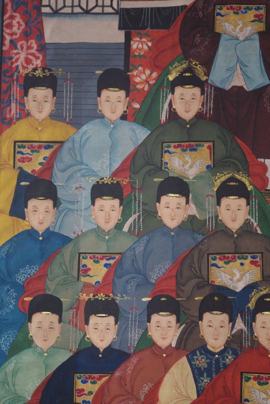 Sehr Grosse Chinesische Ahnenbilder 26 Personen 3