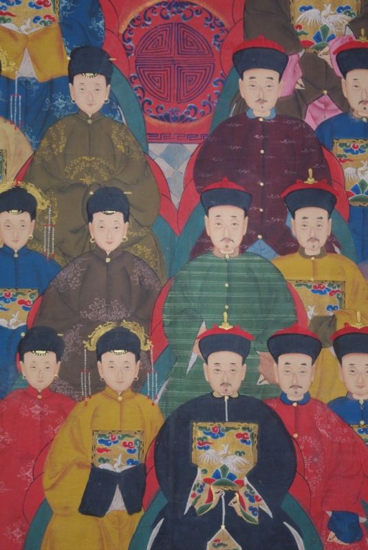 Sehr Grosse Chinesische Ahnenbilder 26 Personen 2