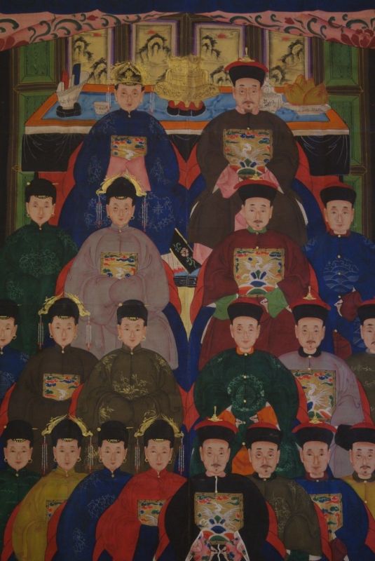 Sehr Grosse Chinesische Ahnenbilder 28 Personen 2