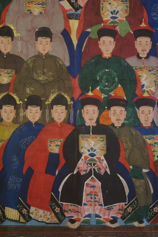 Sehr Grosse Chinesische Ahnenbilder 28 Personen 3