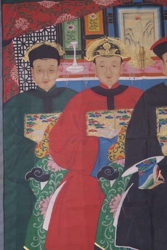 Sehr Grosse Chinesische Ahnenbilder 4 Personen 2