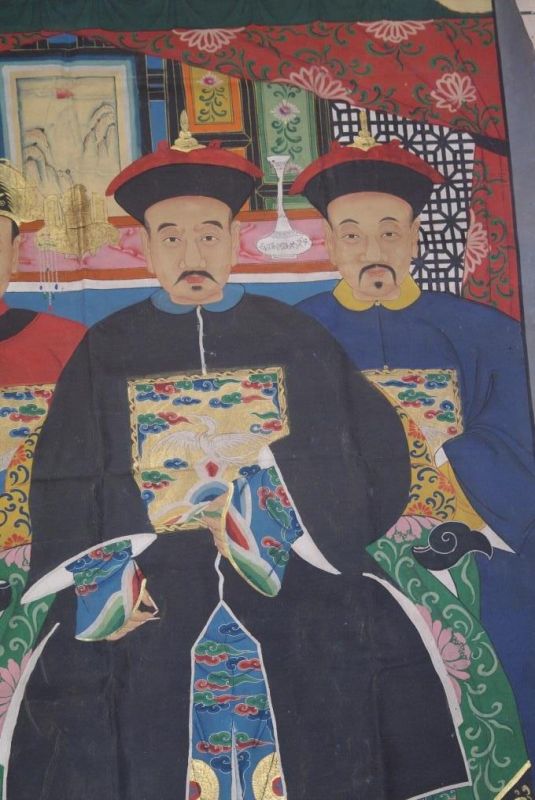 Sehr Grosse Chinesische Ahnenbilder 4 Personen 3