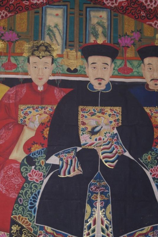 Sehr Grosse Chinesische Ahnenbilder 4 Personen 2