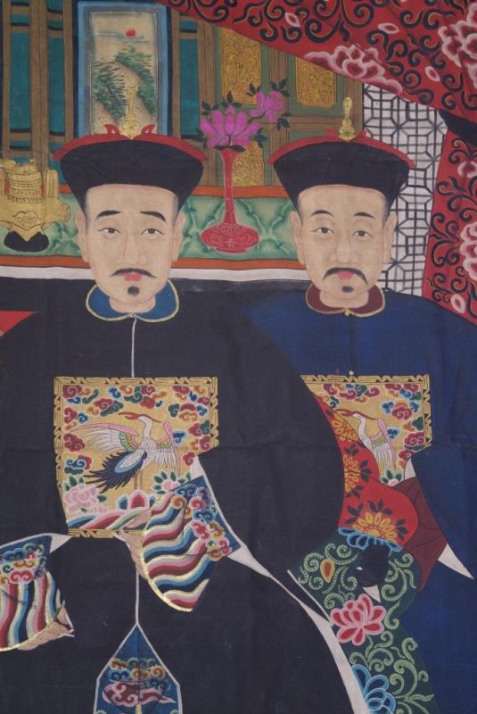 Sehr Grosse Chinesische Ahnenbilder 4 Personen 3