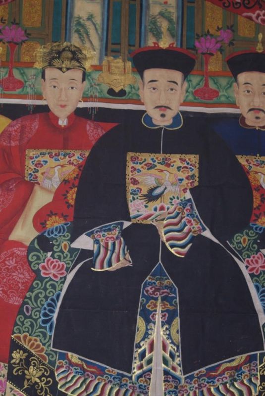 Sehr Grosse Chinesische Ahnenbilder 4 Personen 5