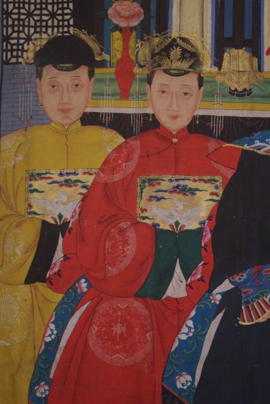 Sehr Grosse Chinesische Ahnenbilder 4 Personen 3