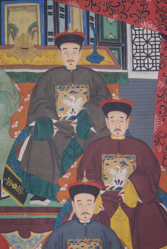 Sehr Grosse Chinesische Ahnenbilder 6 Personen 4