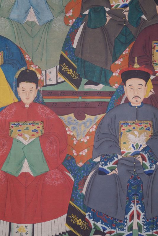 Sehr Grosse Chinesische Ahnenbilder 6 Personen 5
