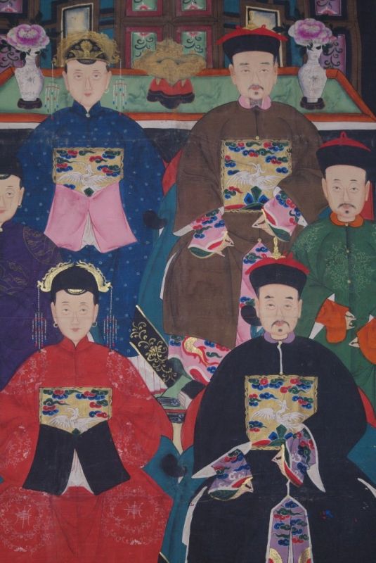 Sehr Grosse Chinesische Ahnenbilder 6 Personen 3