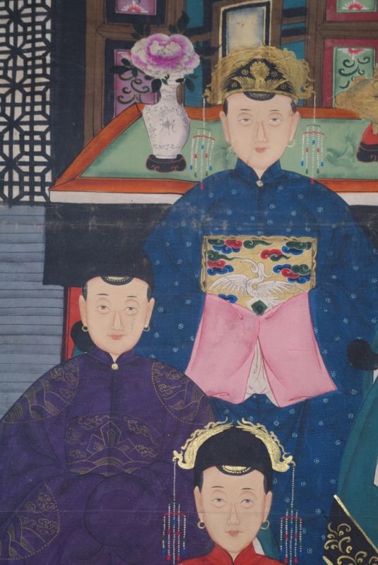 Sehr Grosse Chinesische Ahnenbilder 6 Personen 4