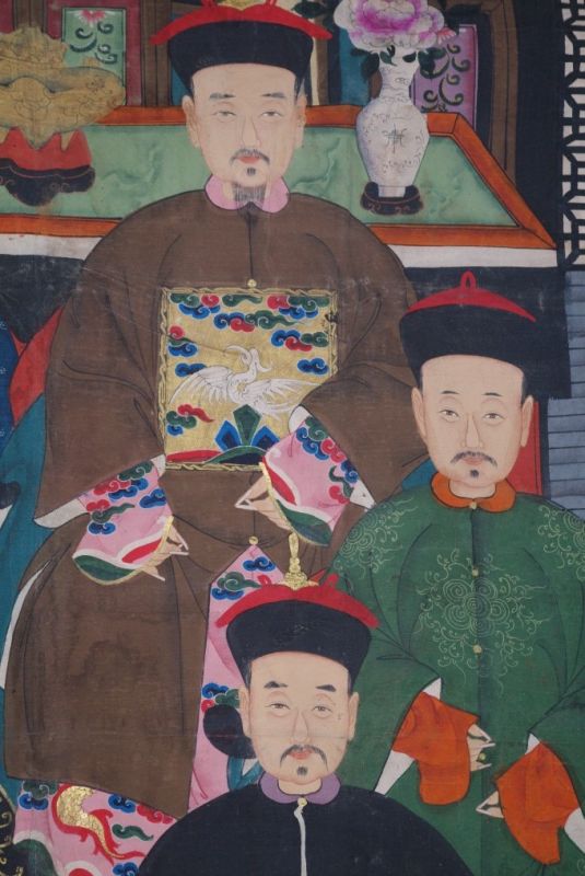 Sehr Grosse Chinesische Ahnenbilder 6 Personen 5