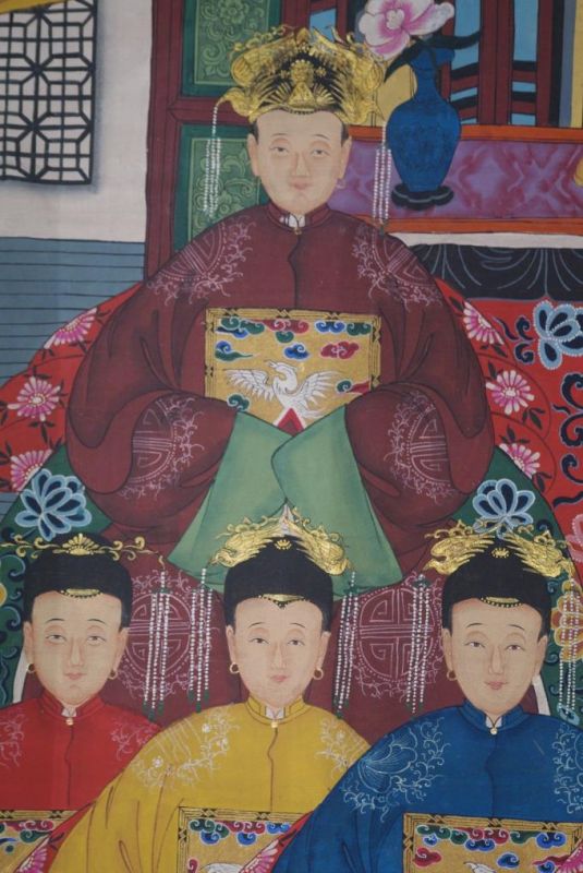 Sehr Grosse Chinesische Ahnenbilder 8 Personen 3