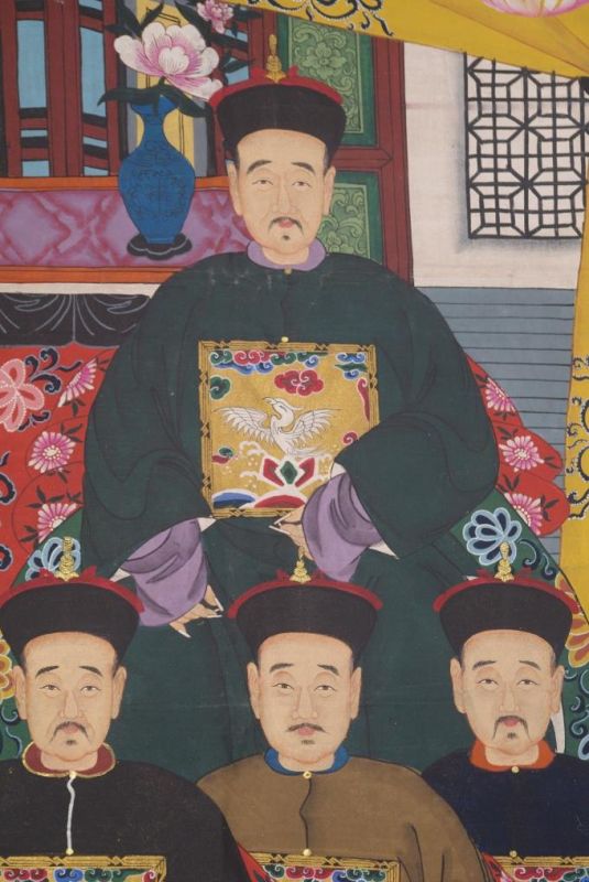 Sehr Grosse Chinesische Ahnenbilder 8 Personen 4