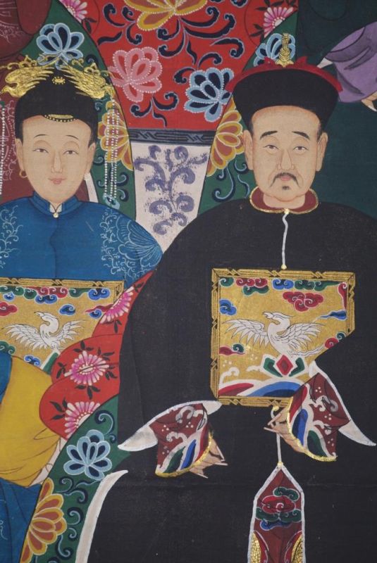 Sehr Grosse Chinesische Ahnenbilder 8 Personen 5