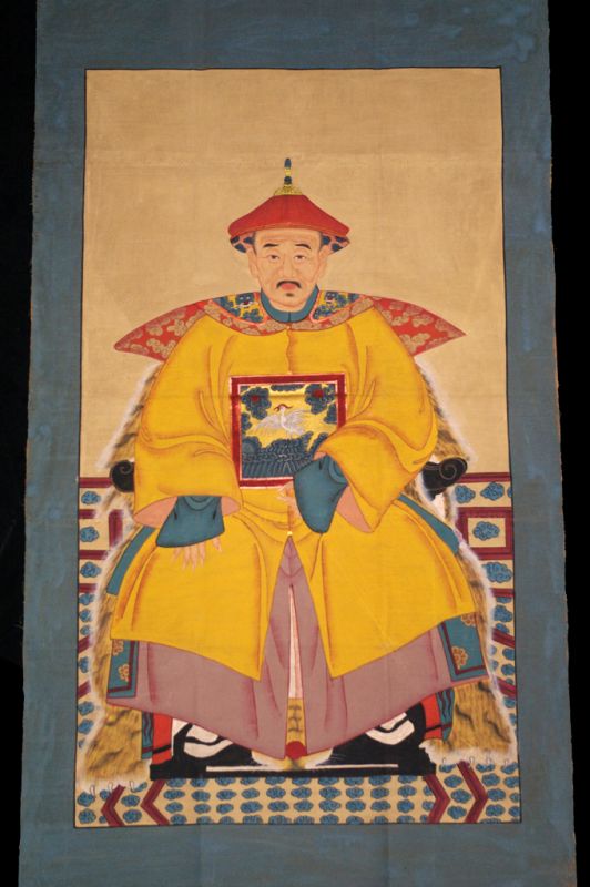 Sehr Grosse Chinesische Ahnenbilder - Majestätisch - Kaiser - Gelb 2