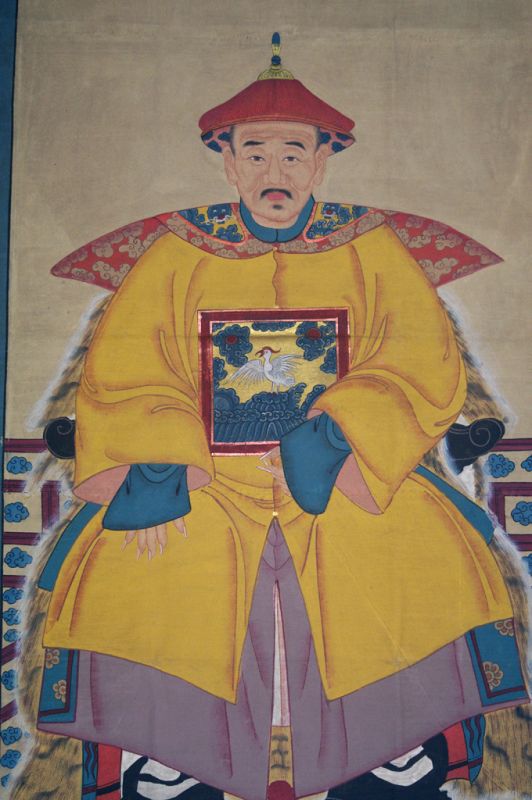 Sehr Grosse Chinesische Ahnenbilder - Majestätisch - Kaiser - Gelb 3
