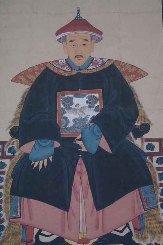 Sehr Grosse Chinesische Ahnenbilder - Majestätisch - Kaiser - Schwarz 2