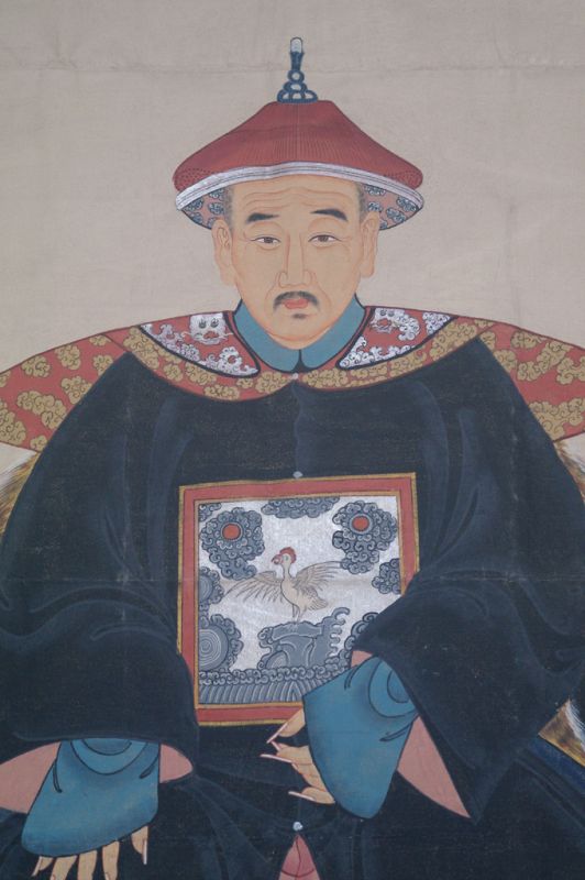 Sehr Grosse Chinesische Ahnenbilder - Majestätisch - Kaiser - Schwarz 3